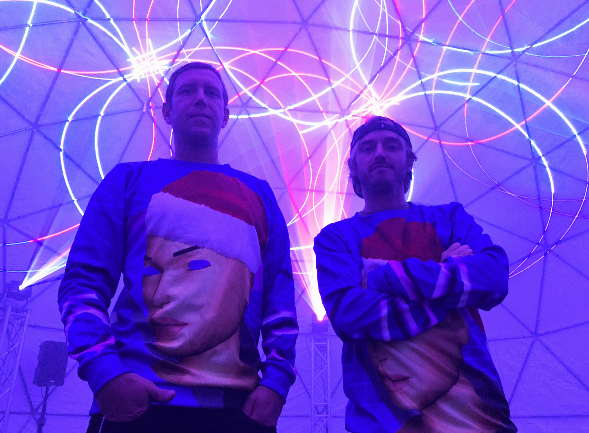 Holiday Laser Dome lighting up Waterfront Park